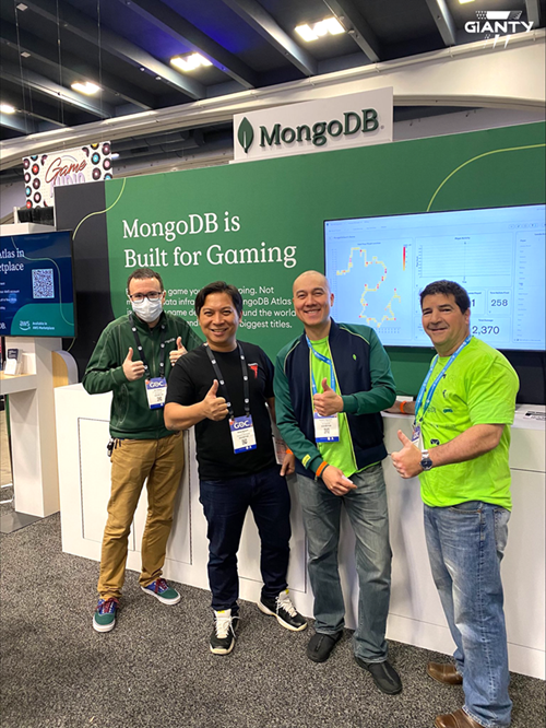 With MongoDB team at GDC 2023