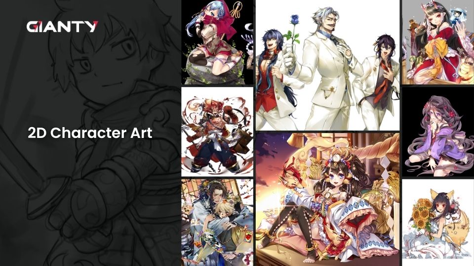 2D Characters in Japanese Anime style by GIANTY