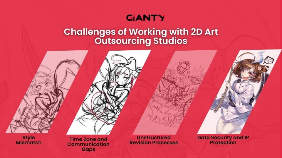 Challenges of Working with 2D Art Outsourcing Studios