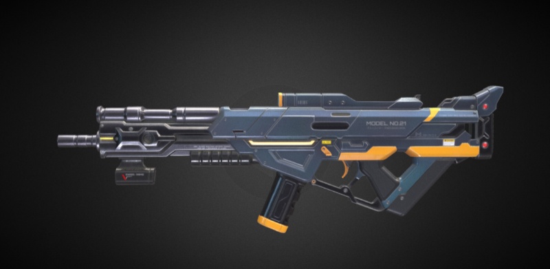 GIANTY's 3D art modelling project: 3D Futuristic Gun
