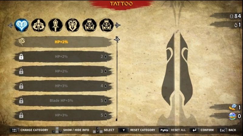 Tattoo System in GOKEN