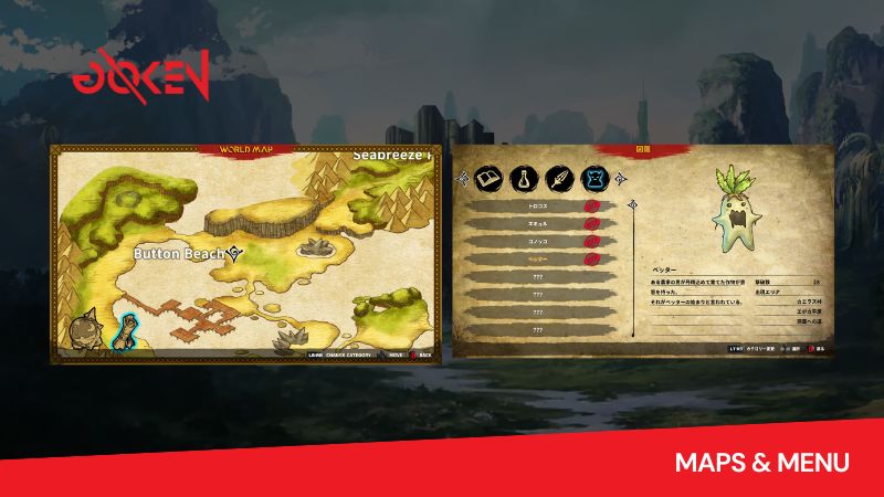 Map and menu UI