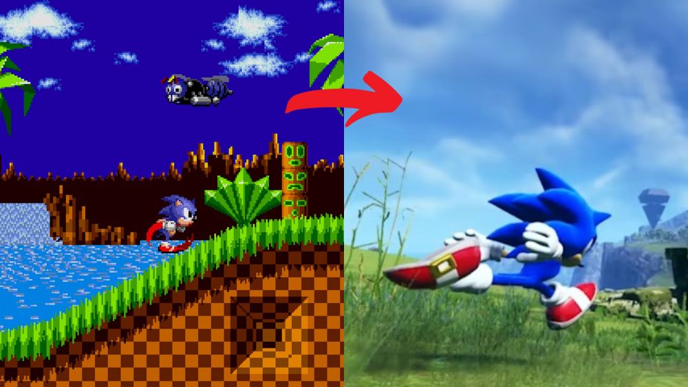 The Difference in Video Game Art Style Between The Classic Sonic and its Newer Games.
